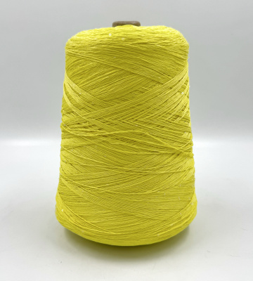 Пряжа Cotton Paillettes, D&C Yarns, хлопок, цвет желтый